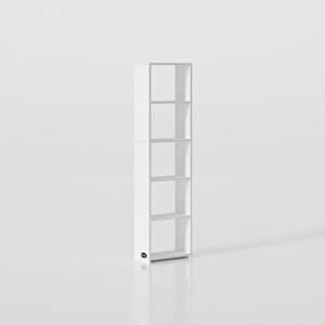 Kenzlife Kitaplık Süper Ga 150*40*19 Byz 5 Katlı Tek Bölme Çift Bölme Opsiyonlu Ofis Mutfak Banyo Dolabı Arkalıksız
