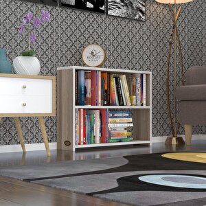 Kitaplık Süper Ga 060*80*19 Crd 2 Katlı Tek Bölme Ofis Mutfak Banyo Dolabı Arkalıksız Beyaz