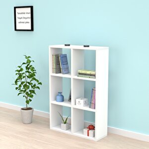 Kitaplık Güher 090*060*20 Byz Duvar Rafı Beyaz