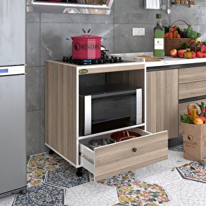 Ocak Dolabı Piraye Crd 85*70*60 Xlarge Çekmeceli Hazır Mutfak Ankastre Gömme Ocak Için Cordoba