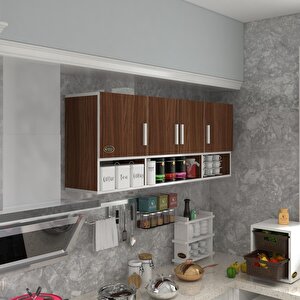 Hazır Mutfak Konsta Cvz 060*150*32 Mutfak Banyo Dolabı Kapaklı Raflı Ceviz