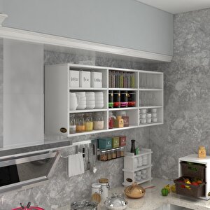 Hazır Mutfak Orela Byz 060*150*22 Mutfak Banyo Dolabı Kapaksız Raflı Beyaz