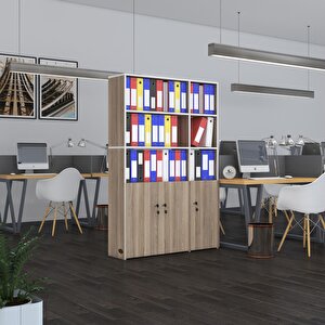 Klasör Dolabı Kilitli Alpdem Crd 175*120*30 Klasörlük Kitaplık Ofis Arkalıksız