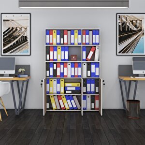 Klasör Dolabı Kilitli Alpdem Crd 175*120*30 Klasörlük Kitaplık Ofis Arkalıksız