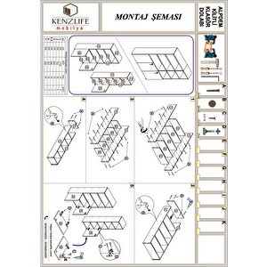 Kenzlife Klasör Dolabı Kilitli Alpdem Crd 175*120*30 Klasörlük Kitaplık Ofis Arkalıksız