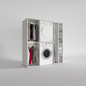 Kenzlife Çamaşır-kurutma Makinesi Dolabı Ve Giysi Dolabı Cevheri Sağ Beyaz 180x170x60  % 100 Full Mdf