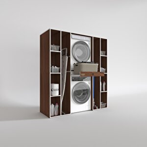 Çamaşır-kurutma Makinesi Dolabı Sadra Cvz 187*170*60 Çekmeceli Raflı Banyo
