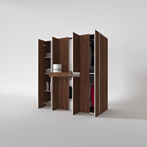 Çamaşır-kurutma Makinesi Dolabı Ve Giysi Dolabı Çekmeceli Ebuzer Sol Raf Cvz 187*160*60  Banyo