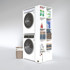 Kenzlife Çamaşır-kurutma Makinesi Dolabı Bolodenkamdf Beyaz 180x90x100 Mdf Full Mdf Banyo Kapaksız Arkalıksız