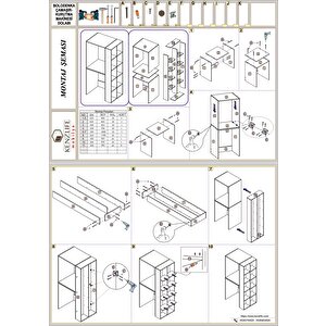 Kenzlife Çamaşır-kurutma Makinesi Dolabı Bolodenkamdf Byz 180*090*60 % 100 Mdf Full Mdf Banyo Kapaksız Arkalıksız