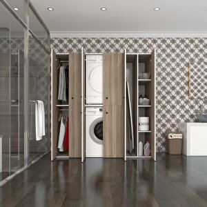 Çamaşır-kurutma Makinesi Dolabı Ve Giysi Dolabı Suyuti Sağ Crd 180*170*60  Banyo