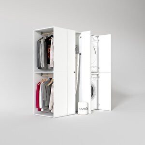Çamaşır-kurutma Makinesi Dolabı Ve Giysi Dolabı Bistami Sol Byz 180*160*60  Banyo