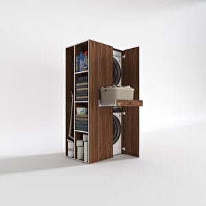 Çamaşır-kurutma Makinesi Dolabı Ahi Evran Sol Cvz 187*090*60 Çekmeceli Banyo