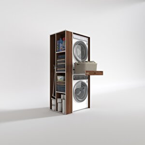 Çamaşır-kurutma Makinesi Dolabı Bacce Sol Cvz 187*090*60 Çekmeceli Banyo