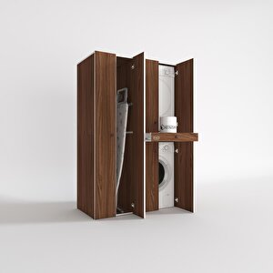 Çamaşır-kurutma Makinesi Dolabı Şahrur Sol Cvz 187*120*60 Çekmeceli Banyo