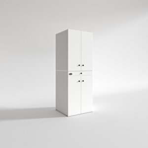 Çamaşır-kurutma Makinesi Dolabı El Kindi Beyaz 187x70x60 Çekmeceli Kapaklı Banyo