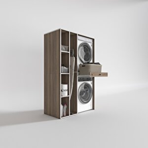 Çamaşır-kurutma Makinesi Dolabı Gutas Sol Crd 187*120*60 Çekmeceli Banyo