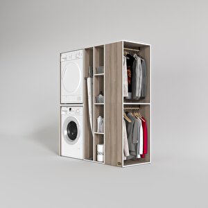 Çamaşır-kurutma Makinesi Dolabı Ve Giysi Dolabı Kazvini Sağ Crd 180*160*60  Banyo