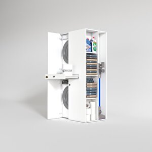 Çamaşır-kurutma Makinesi Dolabı Ahi Evran Sağ Byz 187*090*60 Çekmeceli Banyo