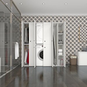 Çamaşır-kurutma Makinesi Dolabı Ve Giysi Dolabı Suyutimdf Sağ Byz 180*170*60  % 100 Full Mdf