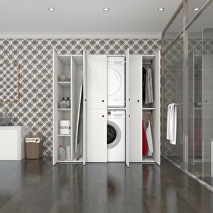 Çamaşır-kurutma Makinesi Dolabı Ve Giysi Dolabı Suyuti Sol Byz 180*170*60  Banyo