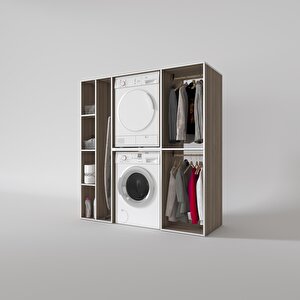 Kenzlife Çamaşır-kurutma Makinesi Dolabı Ve Giysi Dolabı Cevheri Sol Crd 180x170x60  Banyo