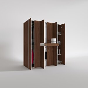 Çamaşır-kurutma Makinesi Dolabı Ve Giysi Dolabı Çekmeceli Ebuzer Sağ Raf Cvz 187*160*60  Banyo