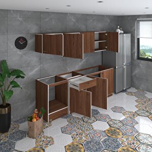 Kenzlife Hazır Mutfak Seti Nayakan Cvz 240 Cm Genişlik Üst Tezgahsız Ankastre Fırın Modüllü