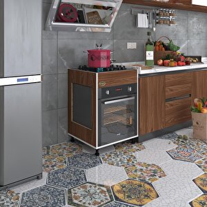 Ankastre Modülü Kabini Haya Busa3 Cvz 85*60*56 Fırın Ocak Dolabı Ayarlı Ayaklı Üstten