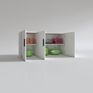 Kenzlife Hazır Mutfak Canna32 Byz 060*120*32 Mutfak Banyo Dolabı Kapaklı Raflı