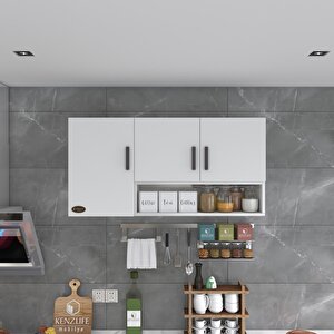 Kenzlife Hazır Mutfak Mirandus22 Byz 060*120*22 Mutfak Banyo Dolabı Kapaklı Raflı