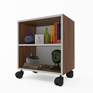 Kitaplık Beril 068*040*020 Cvz Tekerlekli Mutfak Dolabı Banyo Ofis Ayakkabılık Kiler
