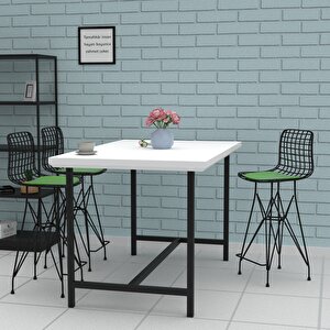 Knsz Orta Boy Tel Bar Sandalyesi 1 Li Mağrur Syhyşl 65 Cm Oturma Yüksekliği Mutfak Bahçe Cafe Ofis
