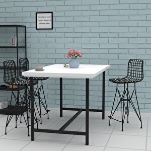 Knsz Orta Boy Tel Bar Sandalyesi 1 Li Mağrur Syhviona 65 Cm Oturma Yüksekliği Mutfak Bahçe Cafe Ofis