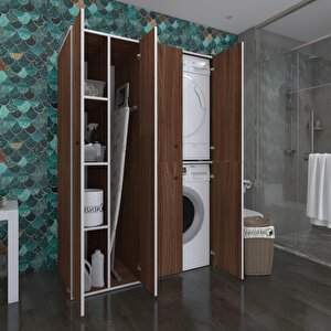 Çamaşır-kurutma Makinesi Dolabı Kapaklı Yaromira Sol Cvz 180*120*60 Banyo Arkalıksız