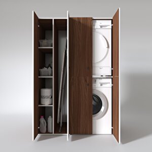 Çamaşır-kurutma Makinesi Dolabı Kapaklı Yaromira Sol Cvz 180*120*60 Banyo Arkalıksız