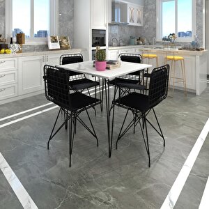 Knsz Masa Sandalye Takımı Hem75mazlum Byzsyh 080*080 Klçsm 4 Sandalye Syhsyh Kolçaklı Sırt Minderli