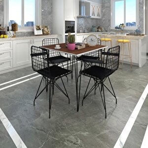 Knsz Masa Sandalye Takımı Hem75mazlum Cvzsyh 080*080 Klç 4 Sandalye Syhsyh Kolçaklı