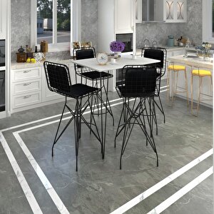 Knsz Masa Sandalye Takımı Hem105zengin Byzsyh 100*070 4 Sandalye Syhsyh Sırt Minderli