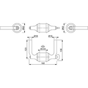 Hcs® Kapı Kolu Arles Set K197s Mandal / Anahtar