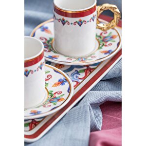 Francesca 2 Kişilik Porselen Kahve Fincanı Takımı - 90 Ml