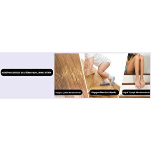Glary Home Gh40a-wgry-gry1 Kare Desenli Kaydırmaz Tabanlı 1'li Merdiven Halısı - Beyaz/gri