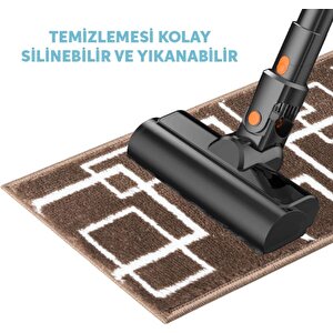 Glary Home Gh40a-wgry-gry1 Kare Desenli Kaydırmaz Tabanlı 1'li Merdiven Halısı - Beyaz/gri