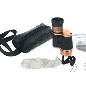 6x24 Baıgısh Askeri Tarzi Pirinç Ve Deri Kaplamalı Deri Çantalı Monocular Dürbün Princ