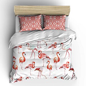 Çift Kişilik Nevresim Takımı-flamingo
