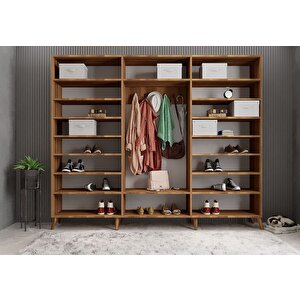 Açelya Portmanto Vestiyer Ceviz M6 240cm Montaj Dahil