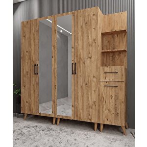 Açelya Portmanto Vestiyer Ayakkabılık Çam M1 200cm Montaj Dahil