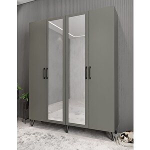 Açelya Portmanto Vestiyer Ayakkabılık Füme M2 180 Cm Montaj Dahil