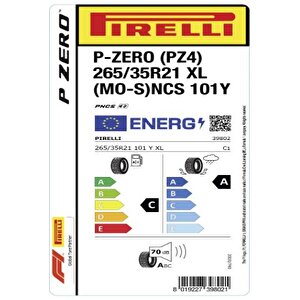 Pirelli 265/35 R21 101y Xl P-zero Mo-s Ncs Pz4 Oto Yaz Lastiği (üretim:2023)
