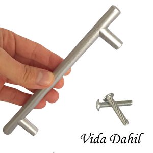 12 Adet Boy Kulp Mat Krom 128 Mm Kulp Mobilya Mutfak Dolabı Çekmece Dolap Kapak Kulpu Kulbu Metal Kulpları